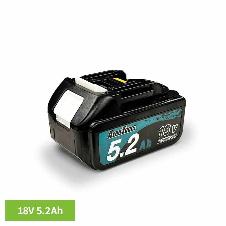 AERO TOOLS 電動工具用バッテリー 18V 5.2Ah パワフルバッテリー 長持ちバッテリー 過放電防止機能 残量インジケータ…