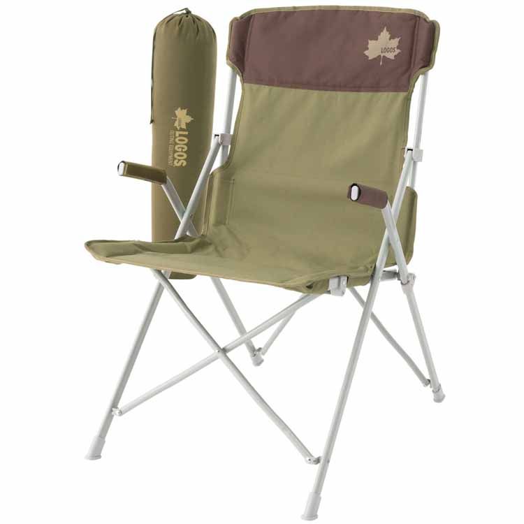 LOGOSLife ダイニングチェア(ブラウン) 73173069アウトドアチェア 疲れ軽減 軽量 ハイバック 折り畳み LOGOS キャンプ アウトドア コンパクト収納 ロゴス 【D】【B】