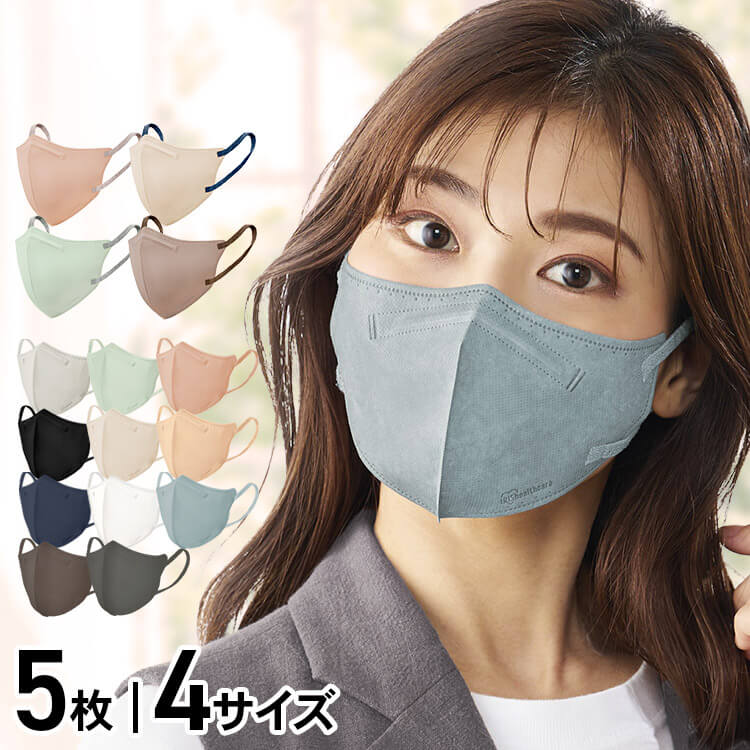 DAILY FIT MASK 立体 ふつうサイズ 5枚入 RK-F5SPB/SB/XA/XF/XH ピンクベージュ シルクベージュ ピスタチオ シャボン ニュアンスグレー マスク mask ますく 花粉 ウイルス 飛沫 細菌飛沫 風邪 花粉 立体 個別包装 不織布 アイリスオーヤマ