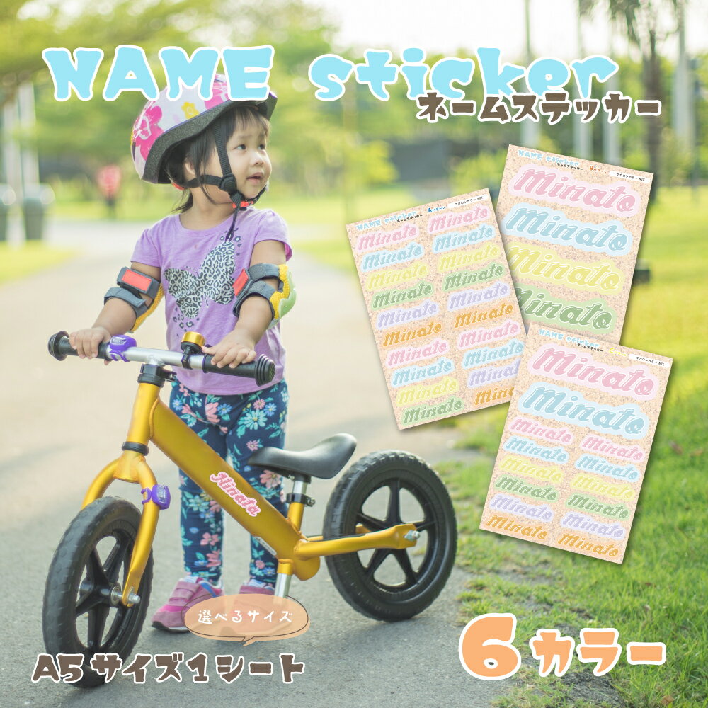 ネームステッカー マカロンカラー A5サイズ 1シート　 お名前ステッカー 文字ステッカー お名前シール ..