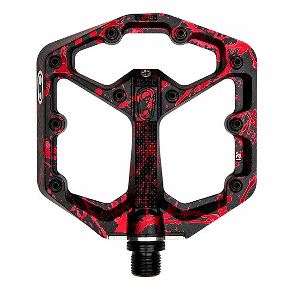 特価 crank brothers STAMP7 スタンプ7 SPLATTER EDITION ペダル 限定 レッド/BK スモール 16705 自転車 送料無料 一部地域は除く