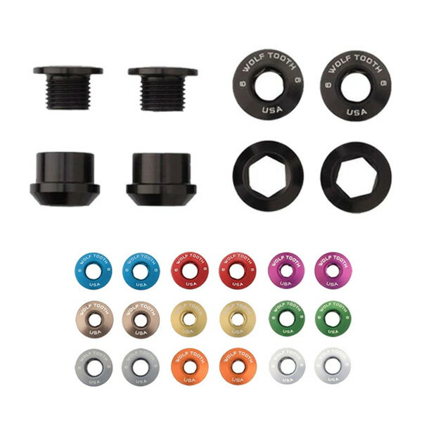 Wolf Tooth եȥ Set of 4 Chainring Bolts+Nuts for 1X 4pcs. 6mm  ܥ ʥå 4å ž 椦ѥå/ͥݥ̵