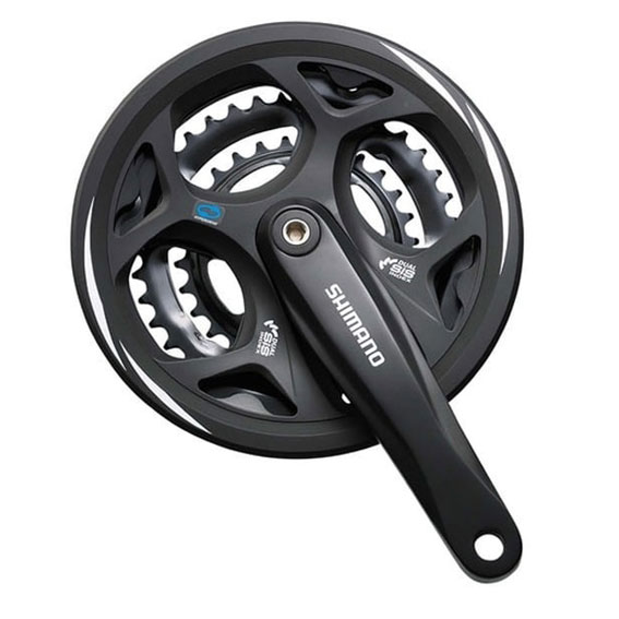 商&nbsp;品&nbsp;詳&nbsp;細SHIMANO ACERA クランクセット。ガード有・ブラック。商品名SHIMANO シマノ ACERA FC-M311 170mm 8S/7S クランク ブラック ガード無しカラーブラック商品コードEFCM311C888CLJANコード4524667132707対応BB 四角軸122.5mm(LL123)スピード7/8SBB四角歯数構成48X38X28Tクランク長170mmチェーンガード有無有り　