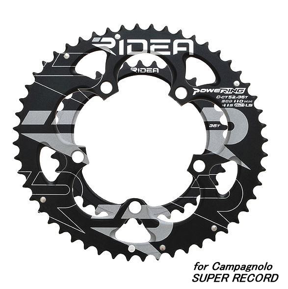 RIDEA リデア Powering LS W2T 5arms 52/36W2-LSR5CCT チェーンリング 自転車 送料無料 一部地域を除きます