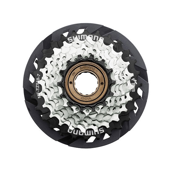 SHIMANO シマノ マルチプルフリーホイル MF-TZ510 7S 14-28T EMFTZ5107428CP スポークプロテクター付 カセットスプロケット 自転車 送料無料 一部地域は除く