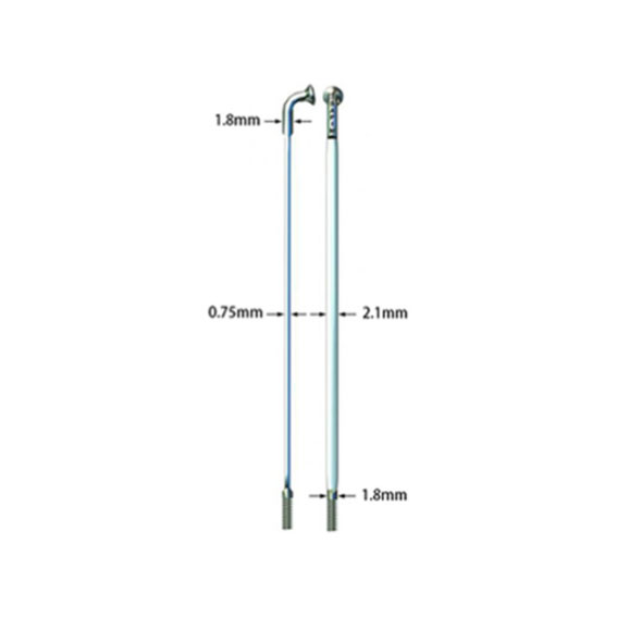 SAPIM CX SUPER 15G 288mm シルバー 1本単位 自転車