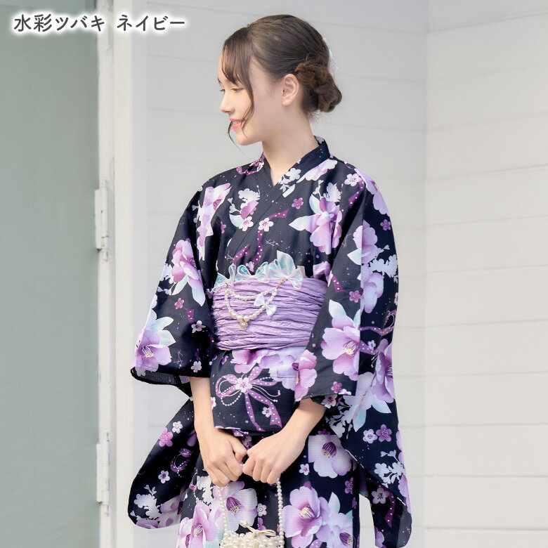 浴衣反物⭐️動きのあるヘムラインワンピース【M〜L】4種類紺系浴衣 浴衣反物⭐️動きのあるヘムラインワンピース【M〜L】4種類紺系浴衣