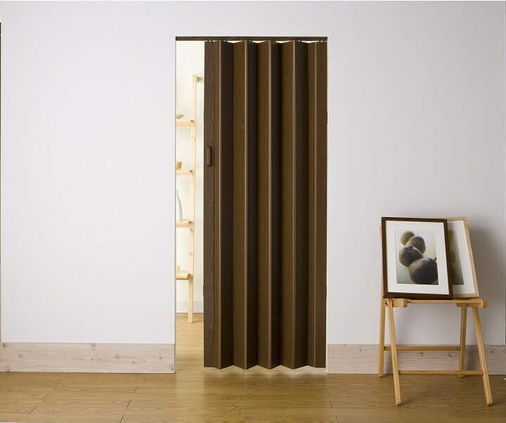 パネルドア 幅95cm×高さ174cm アコーディオンカーテン アコーディオンドア 木目 おしゃれ 間仕切り パーテーション