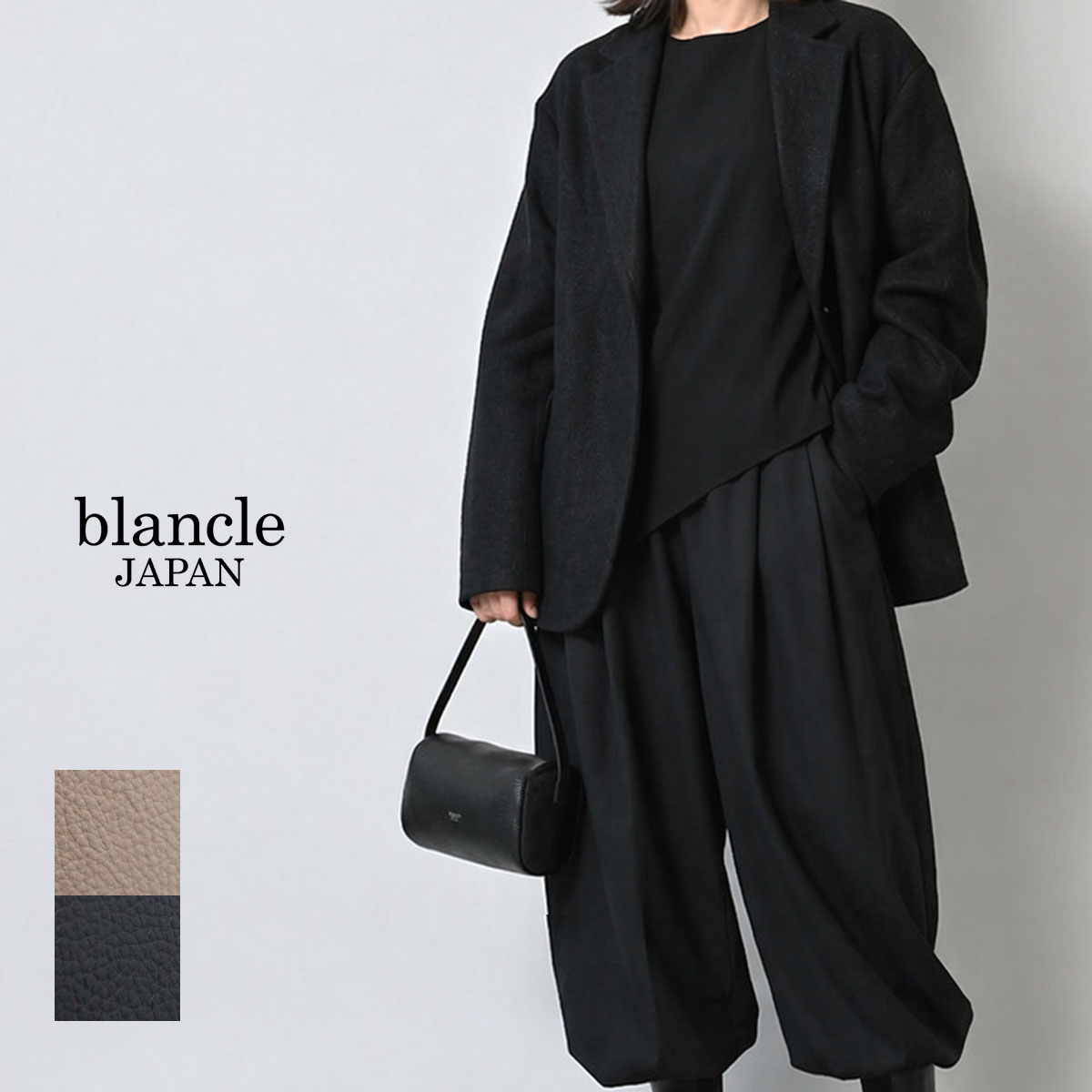 乐天商城 - スクエアバッグ ミニバッグ 本革 イタリーシュリンクレザー blancle ブランクレ S.LEATHER SQUARE BAG 日本製 bc1367ラッピング無料