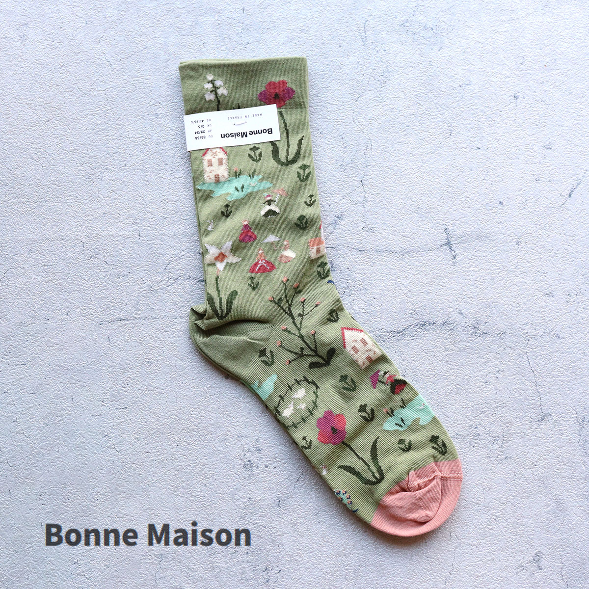 Rakuten - [Bonne Maison] ボンヌメゾン クルーソックス 2026SS 靴下 フランス パリ レディース 36/38(22-24cm) PT901 Semis ゆうパケット配送
