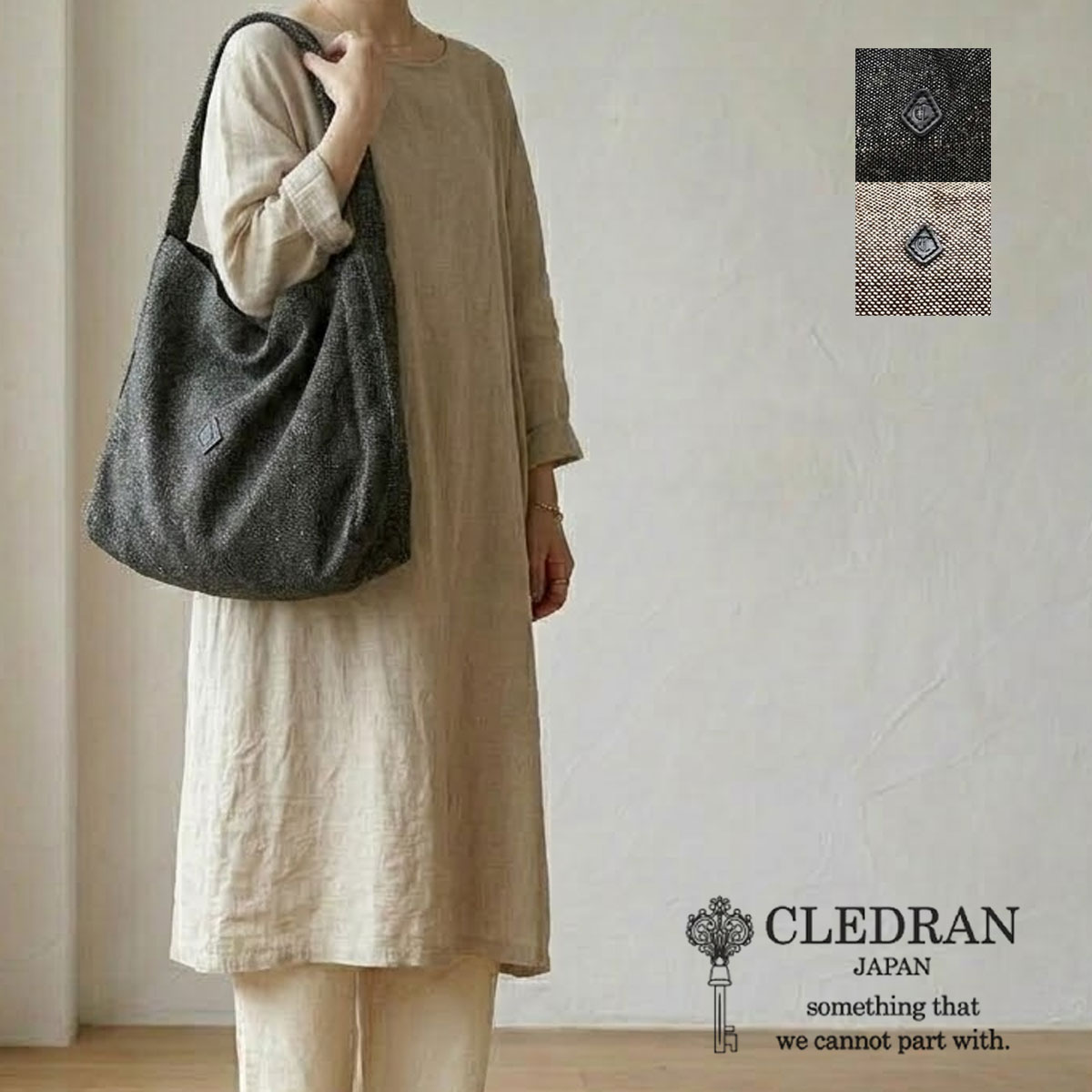 樂天商城 - 【シーズン限定】ワンハンドルバッグ(L) コットンジュート CLEDRAN(クレドラン)HAND＆WORK C/J ユニセックス カジュアル CL3910【選べるノベルティ】
