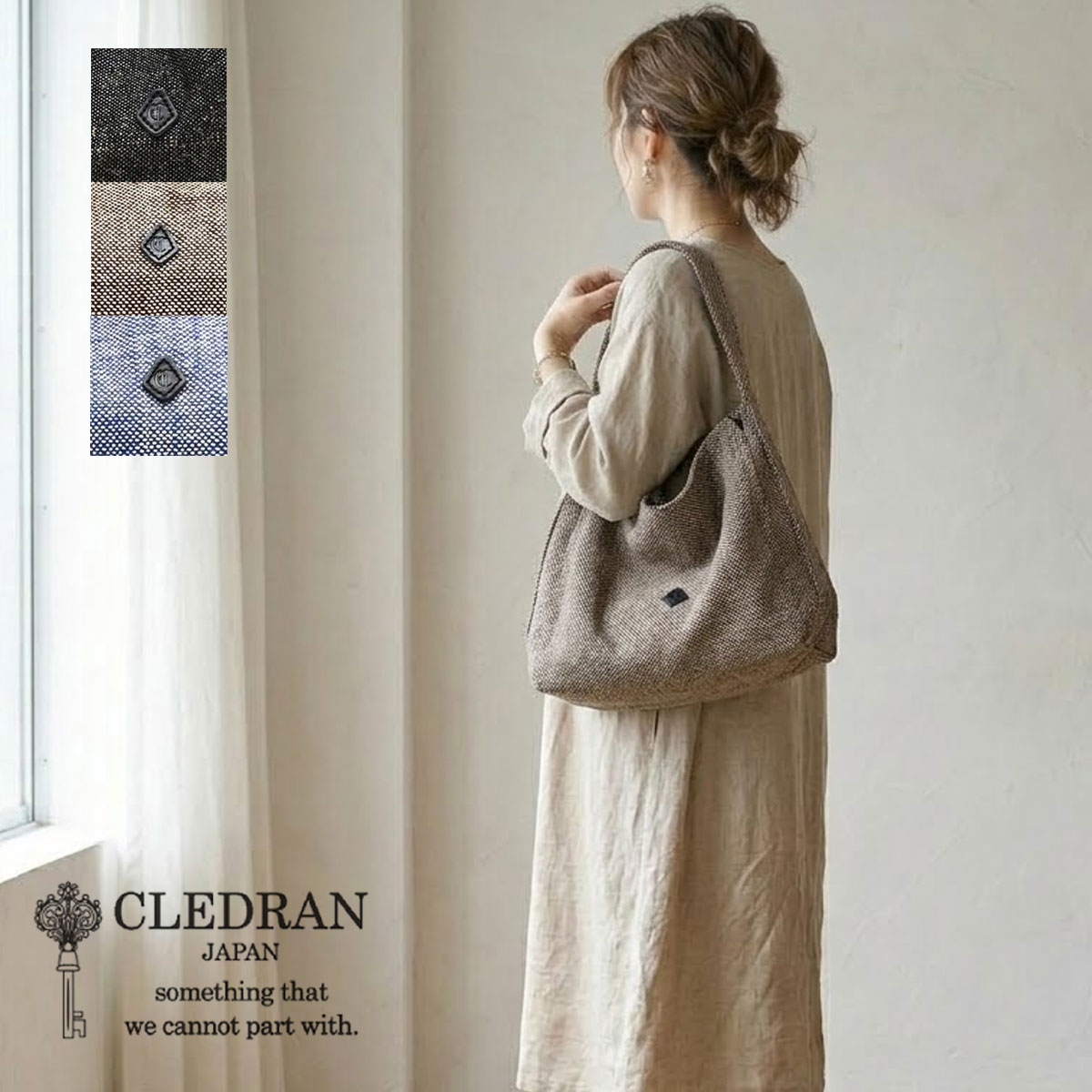 乐天商城 - 【シーズン限定】ワンハンドルバッグ(S) コットンジュート CLEDRAN(クレドラン)HAND＆WORK C/J ユニセックス カジュアル CL3911【選べるノベルティ】