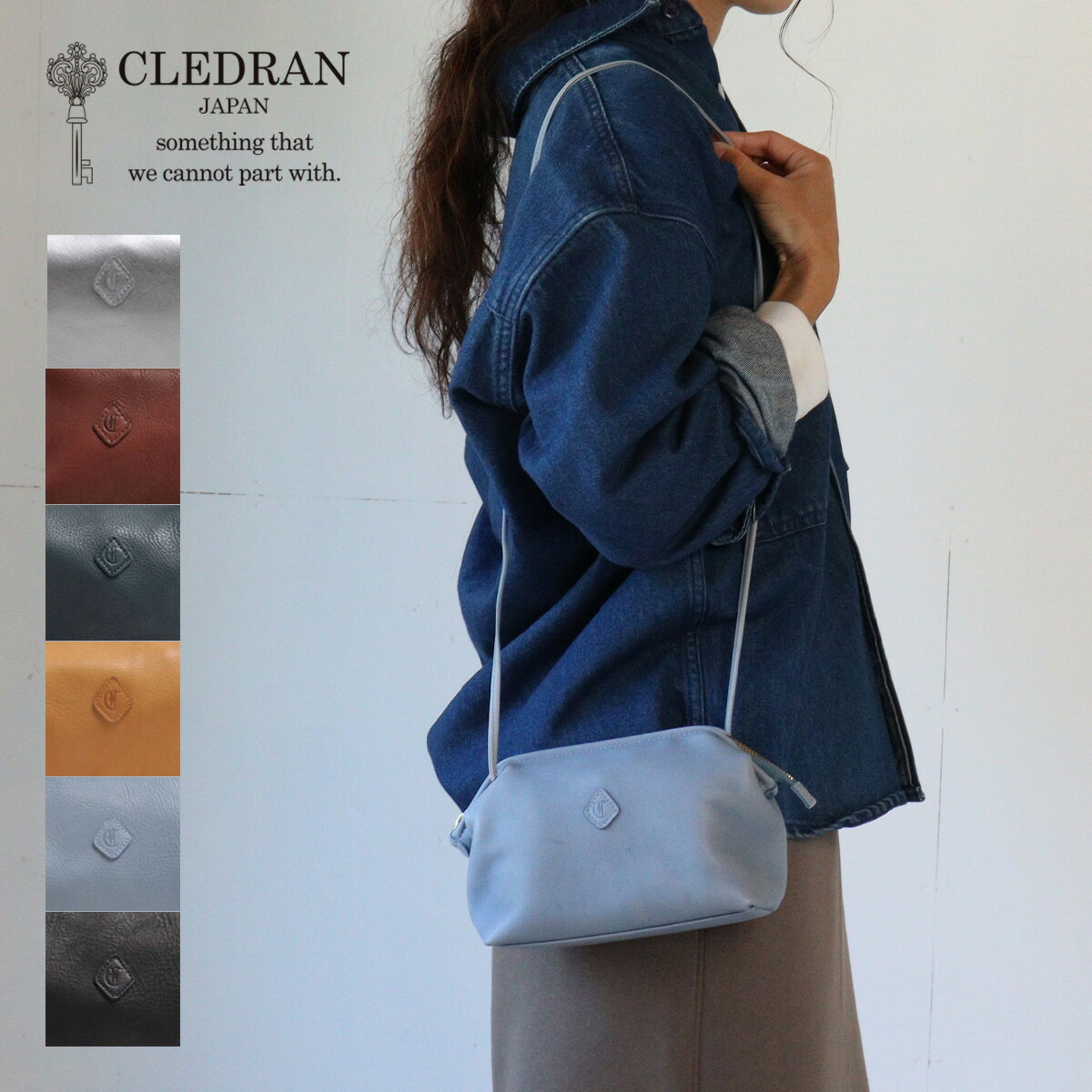 【ブラック・シルバー再入荷】口枠型ミニショルダーバッグ CLEDRAN クレドラン TANTE(タンテ) 本革 牛革 CL3542【日本製】【メッセージカード・ラッピング無料】【選べるノベルティ】 1