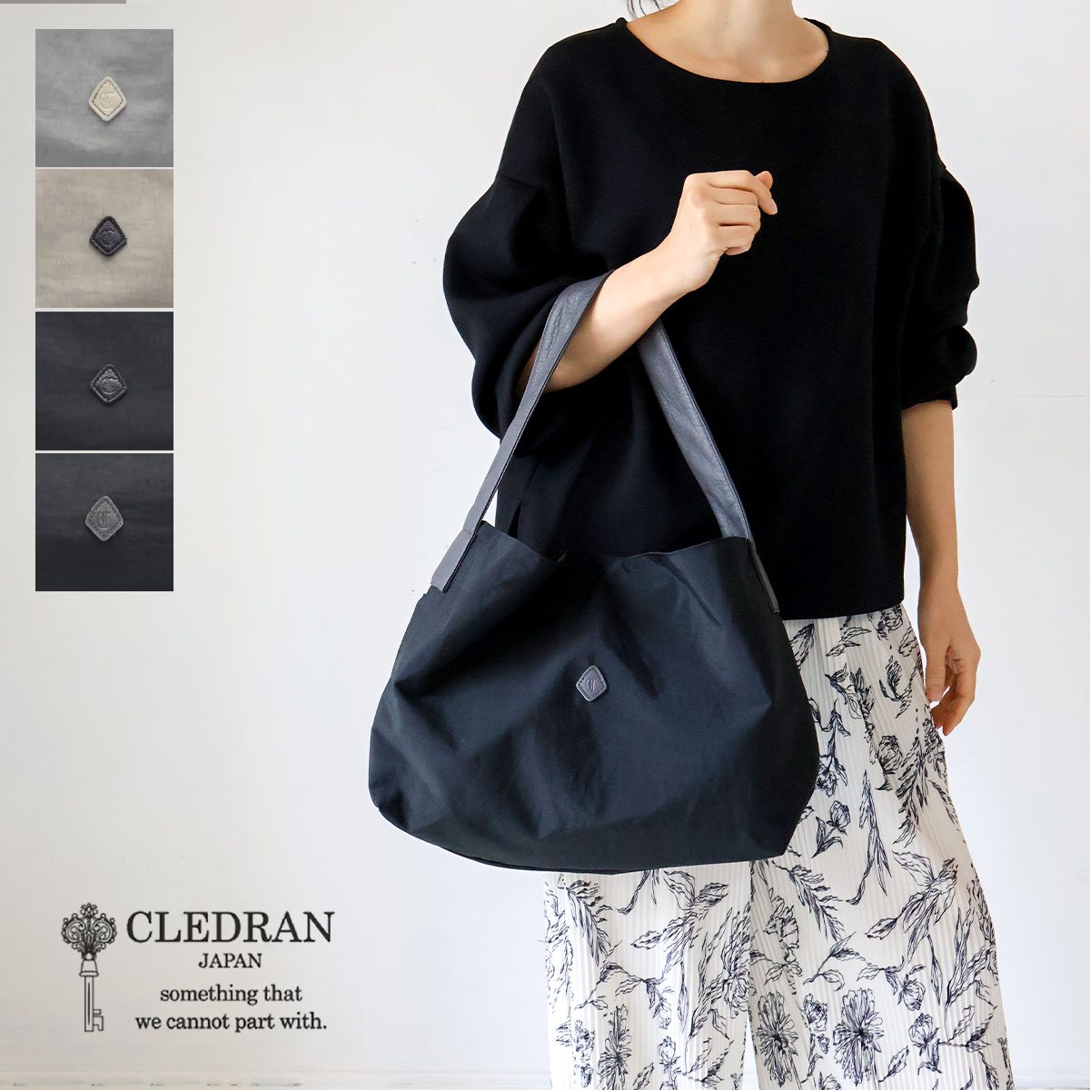 樂天商城 - ハーフショルダーバッグ A4 軽量 ナイロン×牛革 CLEDRAN クレドラン ARU COMBI HALF SHOULDER CL3887【日本製】【選べるノベルティ】