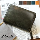 二つ折り財布 メンズ ラウンドファスナー ダコタ Dakota BLACKLABEL ガウディ ボックス型小銭入れ 0626802(0626812)イタリア製牛革 本革 ギフト プレゼント【動画あり】【選べるノベルティ】
