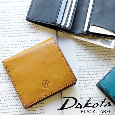 財布 二つ折り 小銭入れなし ダコタ Dakota BLACKLABEL ブラックレーベル ミニモ ミニ財布 小さい財布 0627604メンズ 牛革 本革 ギフト プレゼント【動画あり】【メッセージカード・ラッピング無料】【選べるノベルティ】