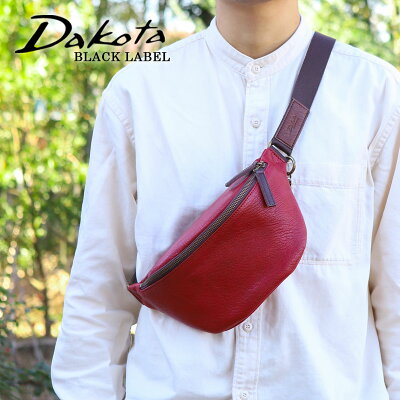 ボディバッグ メンズ ダコタ Dakota BLACKLABEL ミリア ウエストバッグ 1622902山羊革 本革 ギフト プレゼント【選べるノベルティ】