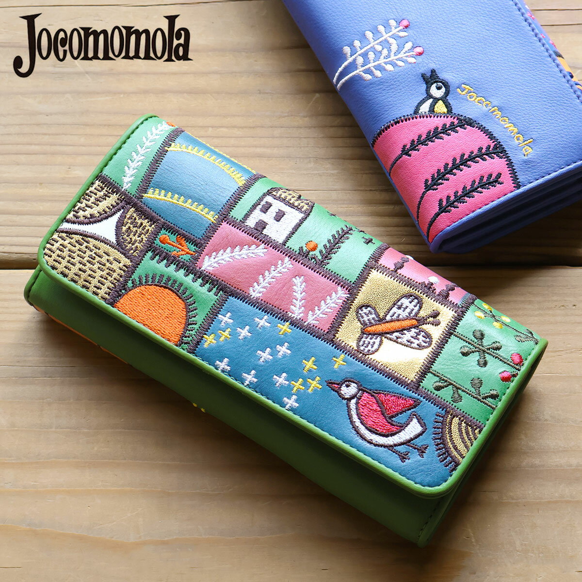 Jocomomola - 長財布 かぶせ jocomomola ホコモモラ カンポ2 牛革 ピッグ箔 5388012レディース 本革 ギフト プレゼント【メッセージカード・ラッピング無料】