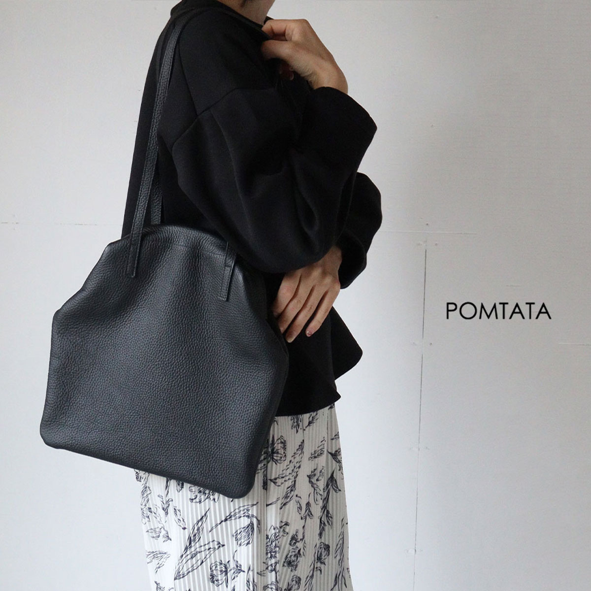 Rakuten - がま口 ショルダーバッグ 本革 トートバッグ POMTATA ポンタタ BLOW FRAME SAC P3333 日本製【選べるノベルティ】