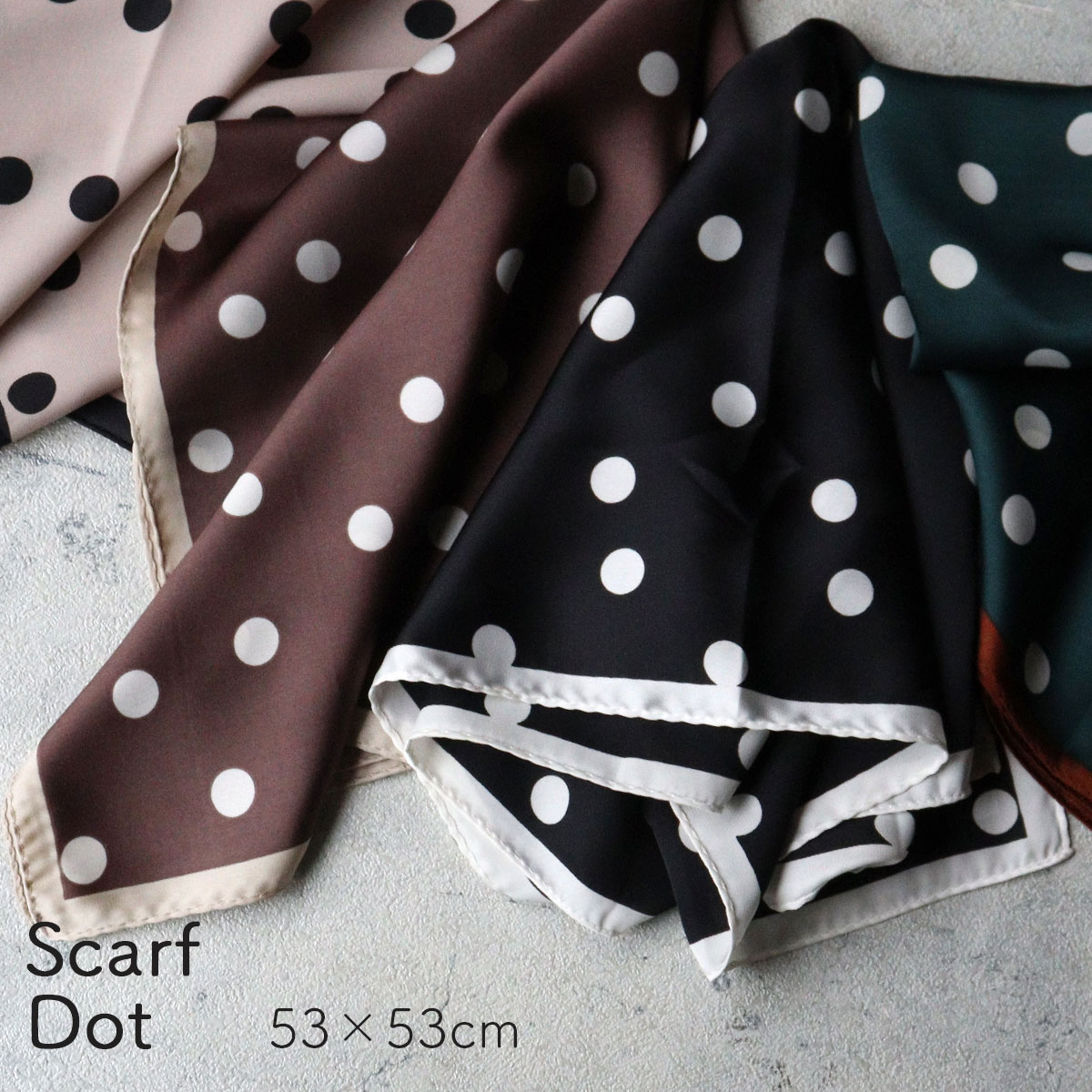 Rakuten - スカーフ ドット EARTH MADE アースメイド レトロ お洒落 DOT SCARF E8089 ゆうパケット配送