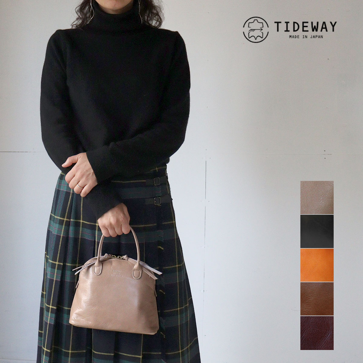 【最大450円OFFクーポン】ミニボストン TIDEWAY タイドウェイ LIGHT LEATHER BOSTON S 日本製 T2543【選べるノベルティ】