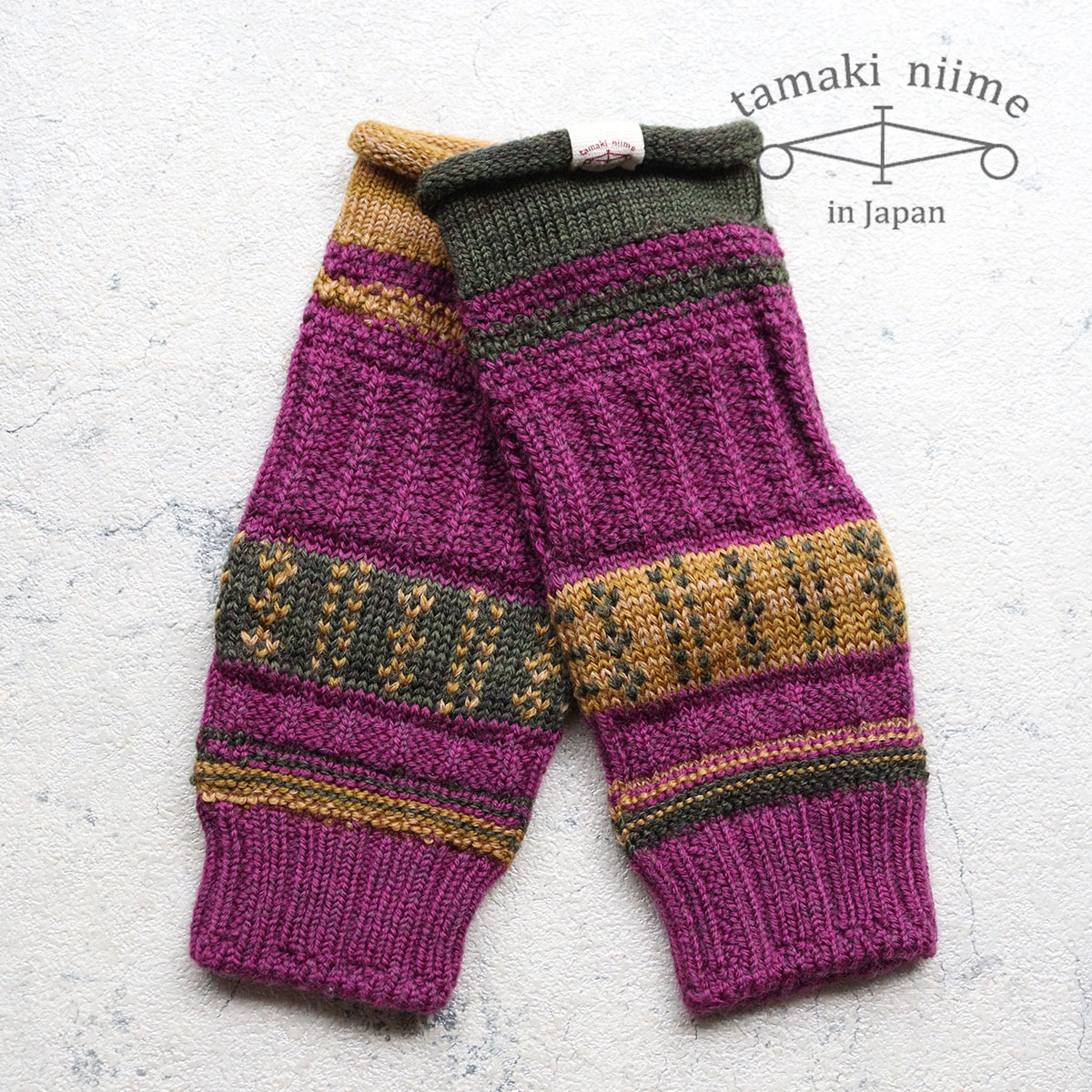 播州織 ウールアームカバー レッグカバー 手袋 靴下 全て一点もの プレゼントにも。Wool BOSS tamaki n..