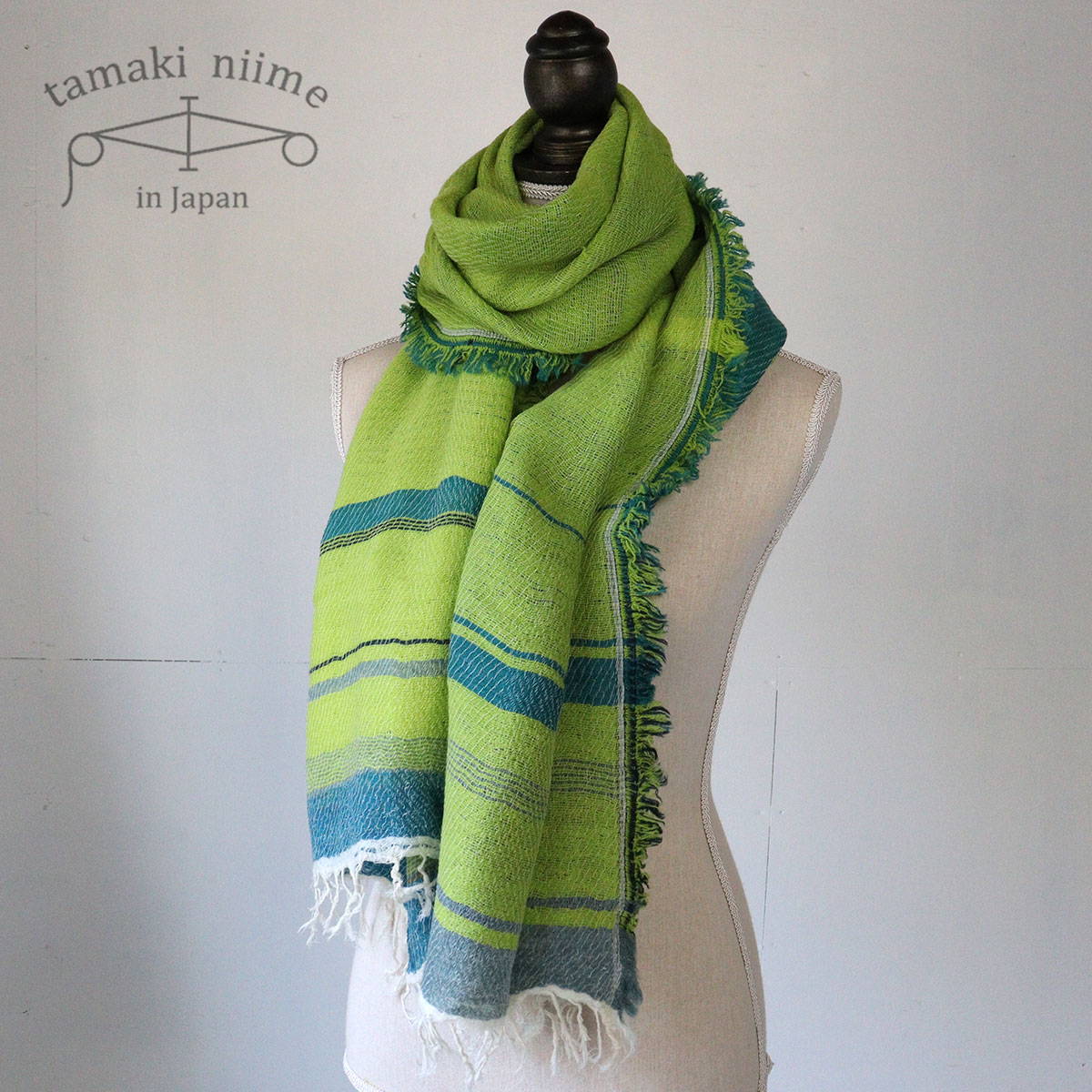 播州織 ウールコットンショールM roots shawl MIDDLE 55×190cm tamakiniime 玉木新雌ストール マフラー 秋冬 ギフト 贈り...