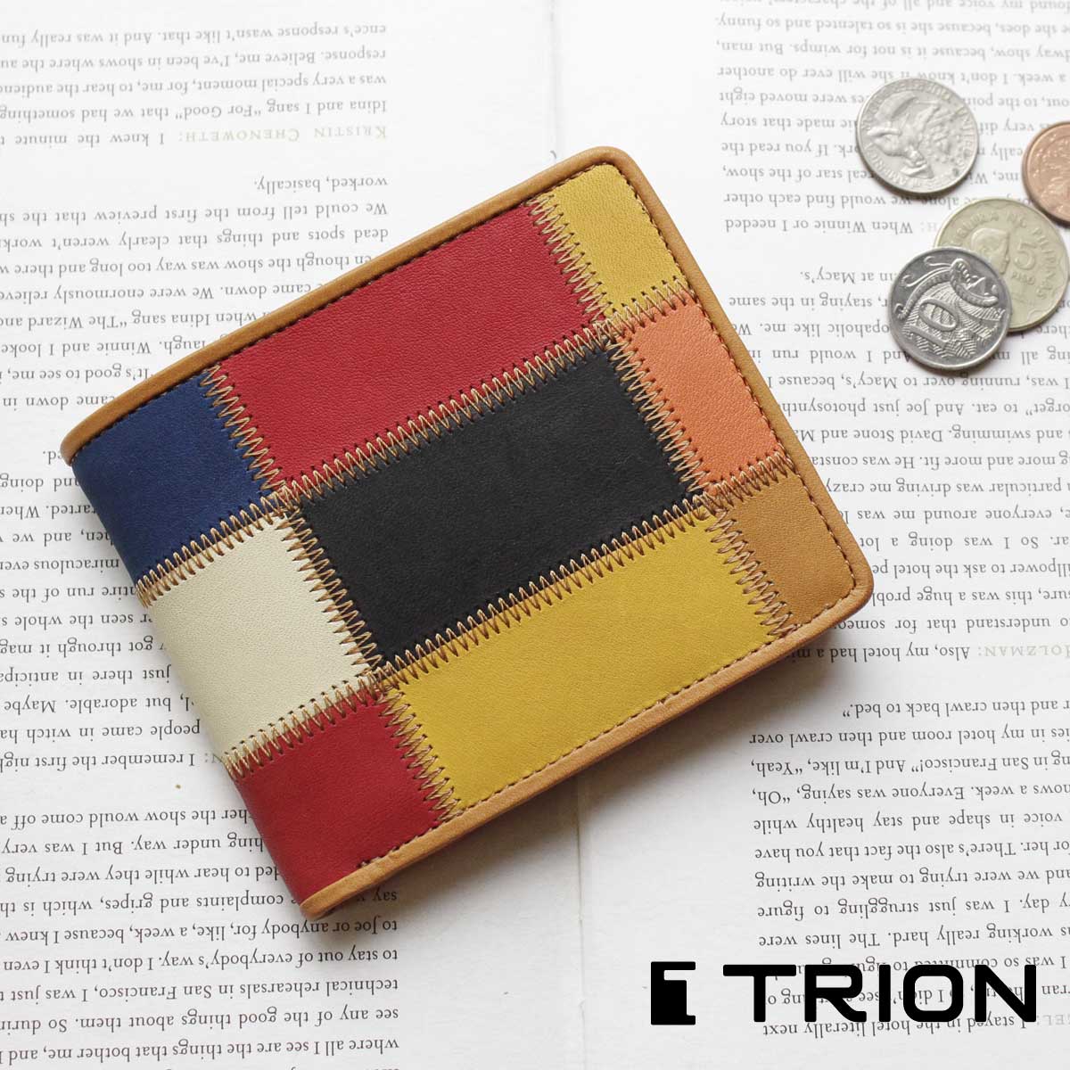 【9/1より価格変更】二つ折り財布 TRION トライオン マルチカラー グラブレザー DPC802Mメンズ 牛革 本革 ギフト プレゼント【動画あり】【メッセージカード・ラッピング無料】【選べるノベルティ】