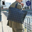 【最大450円OFFクーポン】トートバッグ 軽量トートL 本革 A3 軽量 ナイロン ブラック 折りたたみ TRION トライオン グラブレザー PS201 P...