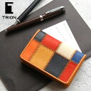 【最大700円OFFクーポン】カードケース 名刺入れ TRION トライオン グラブレザー DPC808MTWRメンズ 牛革 本革 ギフト プレゼント【選べるノベルティ】