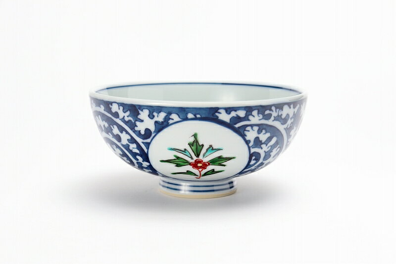 【有田焼　亮秀窯　丸紋唐草　飯碗(大)】 有田焼 磁器 お茶わん めし碗 ごはん茶碗 手書き ごはん おしゃれ 和食器 ギフト 引き出物 内祝い プレゼント