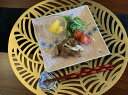 【有田焼 そうた窯 染錦赤十草桜 6寸正角皿】有田焼 磁器 角皿 プレート 取皿 赤 手書き 刺身 サラダ 魚料理 お花見 おしゃれ 和食器 ギフト 引き出物 内祝い プレゼント