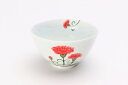 【有田焼 誕生花シリーズ カーネーション 茶碗 (5月誕生花)】有田焼 磁器 お茶わん めし碗 ごはん茶碗 手書き 赤 ごはん おしゃれ 和食器 ギフト 引き出...