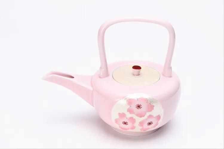 【有田焼　田清窯　薄ピンク釉虹彩桜屠蘇器】有田焼 磁器 屠蘇器 お正月 おしゃれ ...