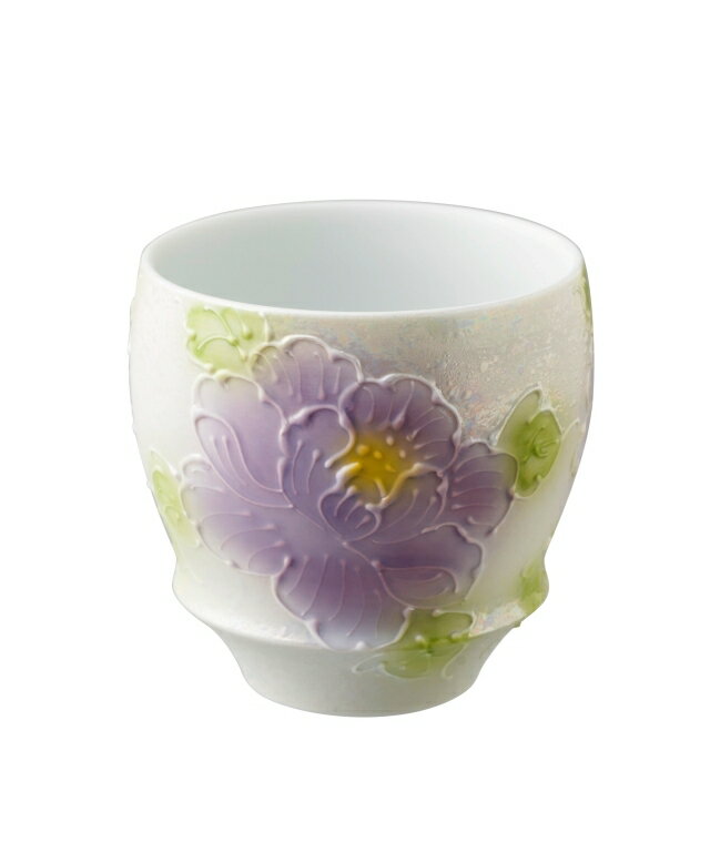 有田焼 匠の蔵 文山窯 一珍牡丹 (丸) SAKE GLASS (日本酒グラス)