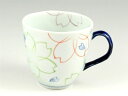 有田焼 惣太窯 染付色絵桜(青) マグカップ(3)