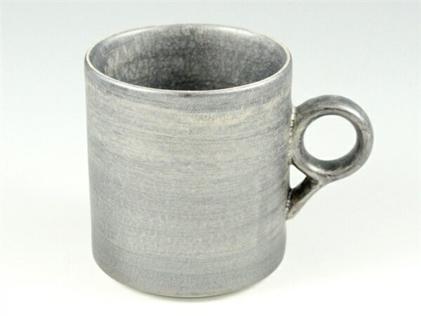 有田焼 陶悦窯 晶雲母銀 マグカップ