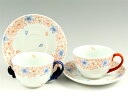 有田焼 惣太窯 染錦渕桜 ペアコーヒーカップ&ソーサー【珈琲碗皿】
