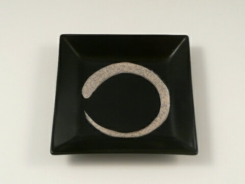 有田焼 宗右エ門窯 新黒マットプラチナ刷毛額渕 銘々皿(3)