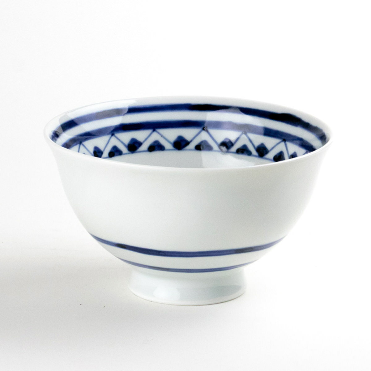 茶碗 ご飯茶碗 めし碗 おしゃれ 持ちやすい 有田焼 陶磁器 日本製 剣先紋（青） 1
