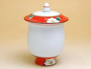 蓋付き 湯呑み おしゃれ コップ 持ちやすい 有田焼 贈答品 陶磁器 日本製 沙羅（赤） 蓋付湯呑