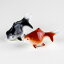 金魚 置物 かわいい置物 小物 インテリア 陶磁器 有田焼 日本製 出目金（黒/赤） ペア