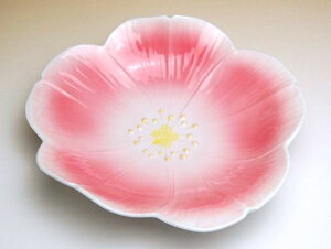 花型皿 20cm 変形皿 おしゃれ 中皿 和食器 有田焼 日本製 夢さくら（大） 桜皿