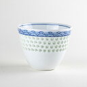 湯呑み 煎茶碗 お茶 おしゃれ 有田焼 来客用 陶磁器 日本製 水晶彫青海波