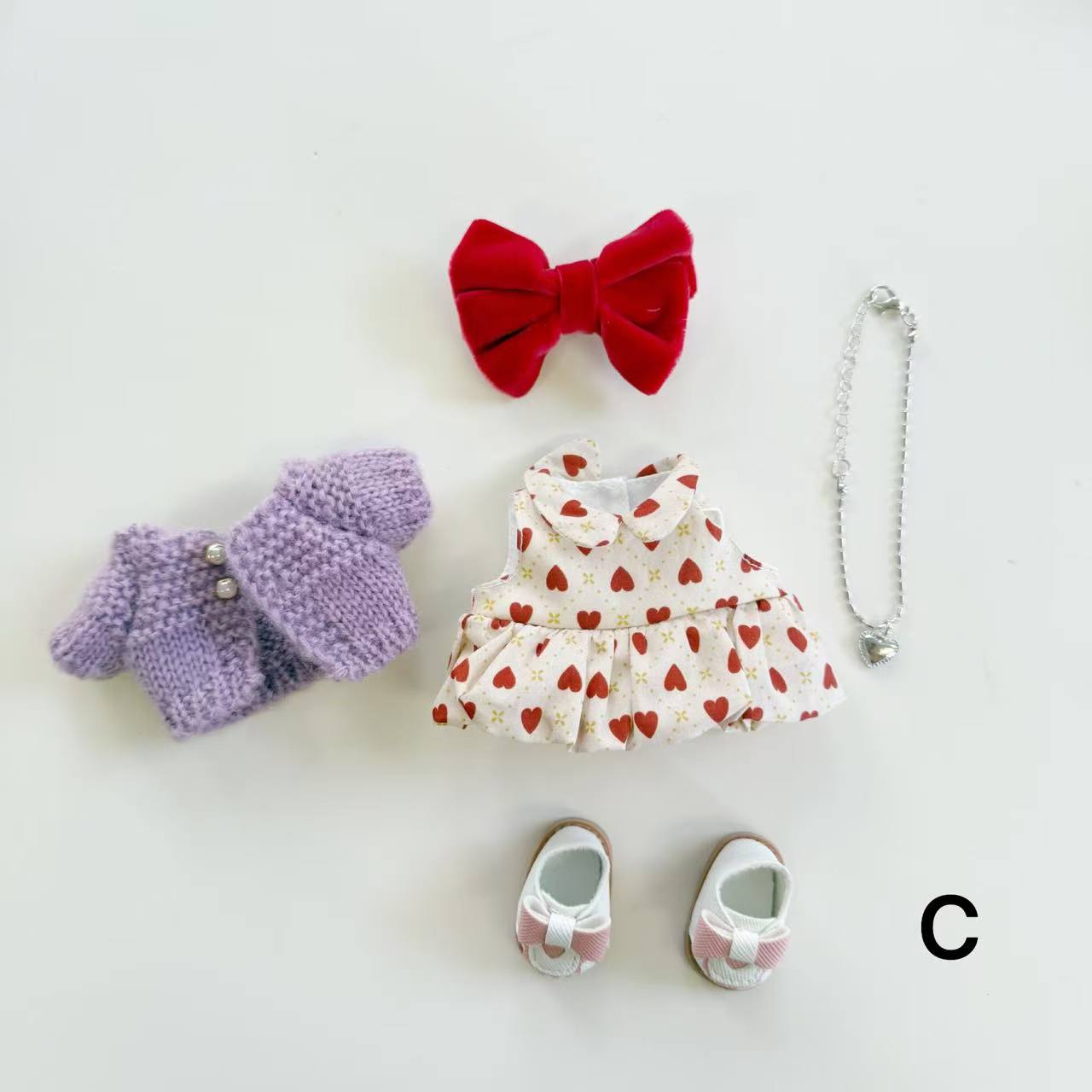 THE MONSTERS Exciting Macaron ぬいぐるみ用服 LABUBU ラブブ マカロン洋服/ズボン/靴/ネクタイ/帽子/スーツ ぬいぐるみ 服 17cm 15cmぬいぐるみ 服セット