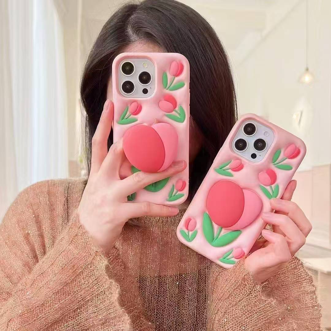 Rakuten - 全機種対応iphone16ケース iphoneカバー スマホケース スマホカバー スマートフォンケース iPhone12 iPhone13 iPhone11 iPhoneXR iPhoneXS iPhoneX MaxPro Max case アイフォン14ケース 韓国 携帯カバーチューリップスマホスタンド立体的なお花 かわいい iphone14PRO MAX