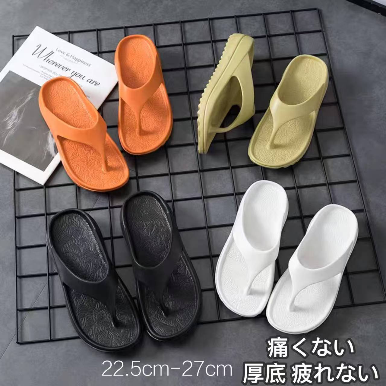 乐天商城 - ビーチサンダル メンズ レディース 痛くない 厚底 疲れない リカバリーサンダル おしゃれ トングサンダル スポーツサンダル