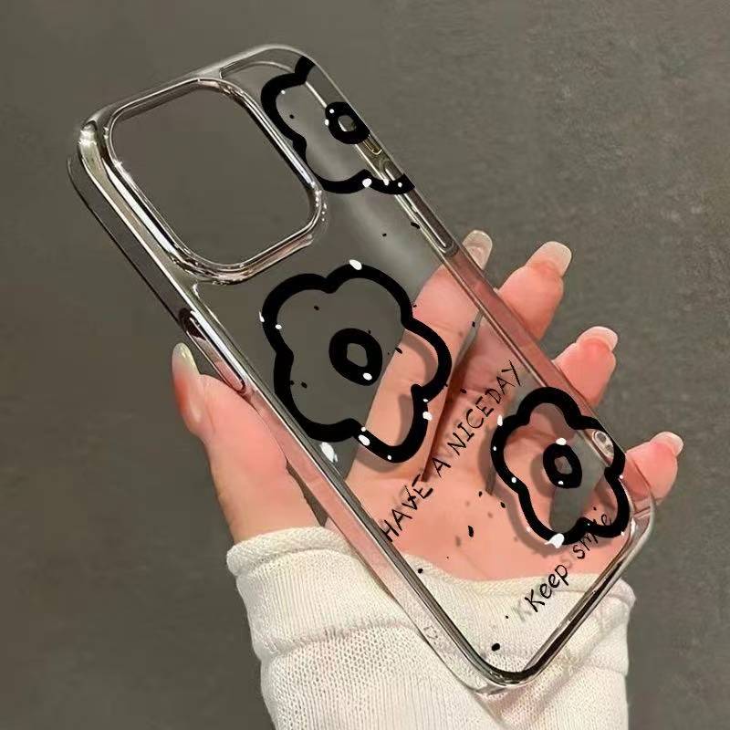 Rakuten - 透明花スマホケース クリア iPhone16 Pro SE 14 ケース iPhone13 12 iPhone SE 携帯ケース 耐衝撃 アイフォン11 スマホ 携帯 アイホン15 ケース 透明