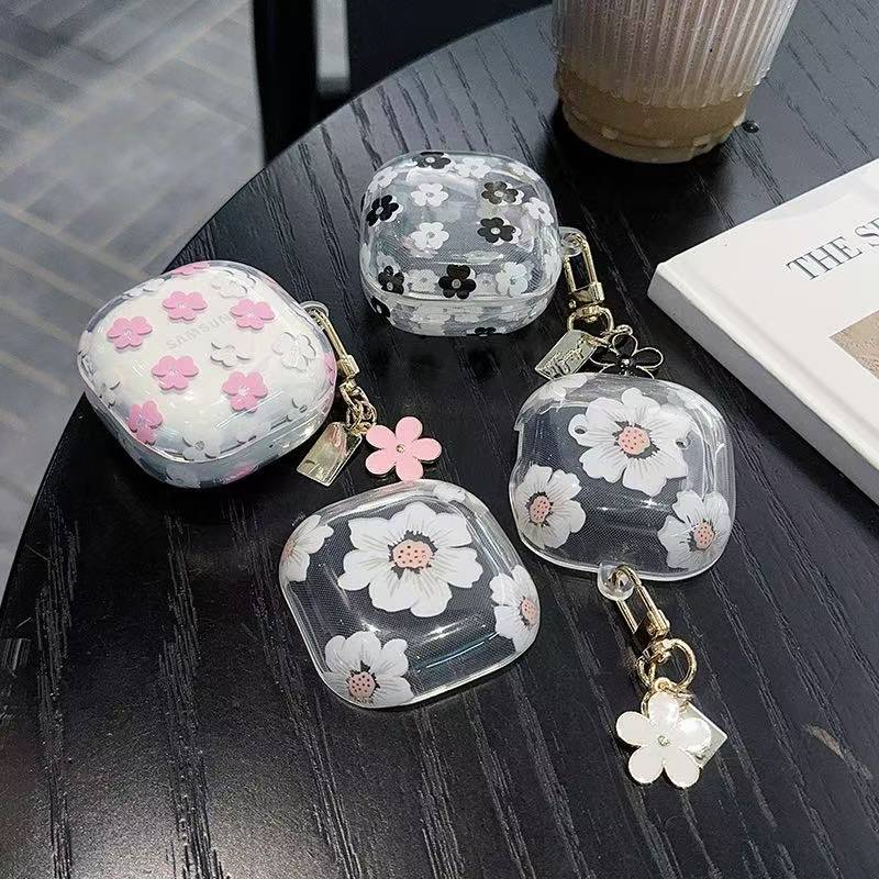 Rakuten - Galaxy Buds Live/Buds Pro ギャラクシー ワイヤレスイヤホン ケース カラビナ付き TPU 半透明 保護ケース 衝撃吸収 カバー シンプル おしゃれ おすすめ