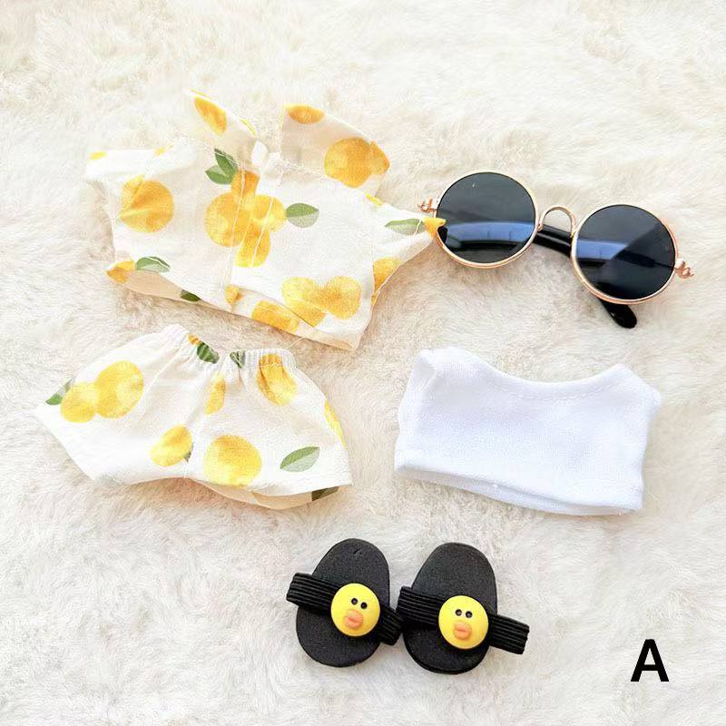 THE MONSTERS Exciting Macaron ぬいぐるみ用服 LABUBU ラブブ マカロン洋服/ズボン/靴/ネクタイ/帽子/スーツ ぬいぐるみ 服 17cm ぬいぐるみ 服セット 2